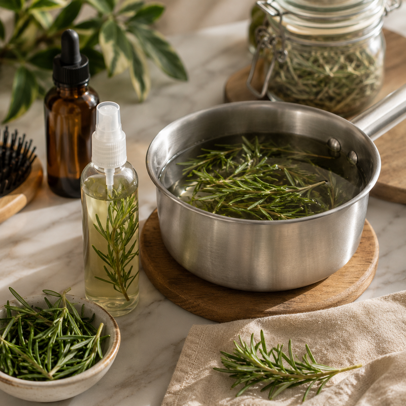 Cómo preparar agua de romero para el cabello (y cuándo sí funciona)